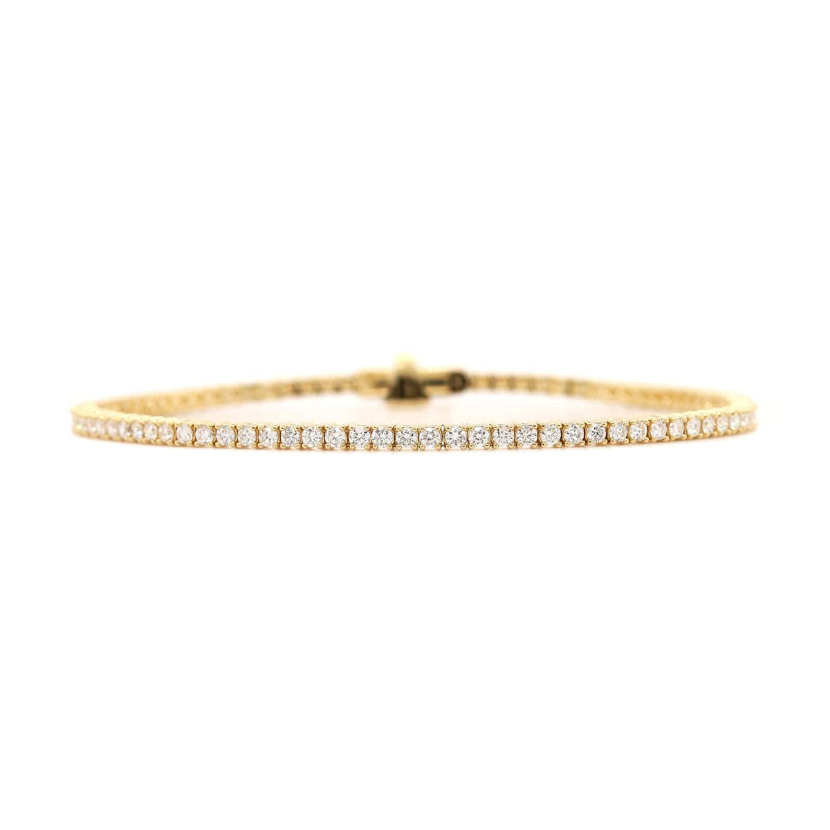 18K Yellow Gold Diamond Tennis Bracelet