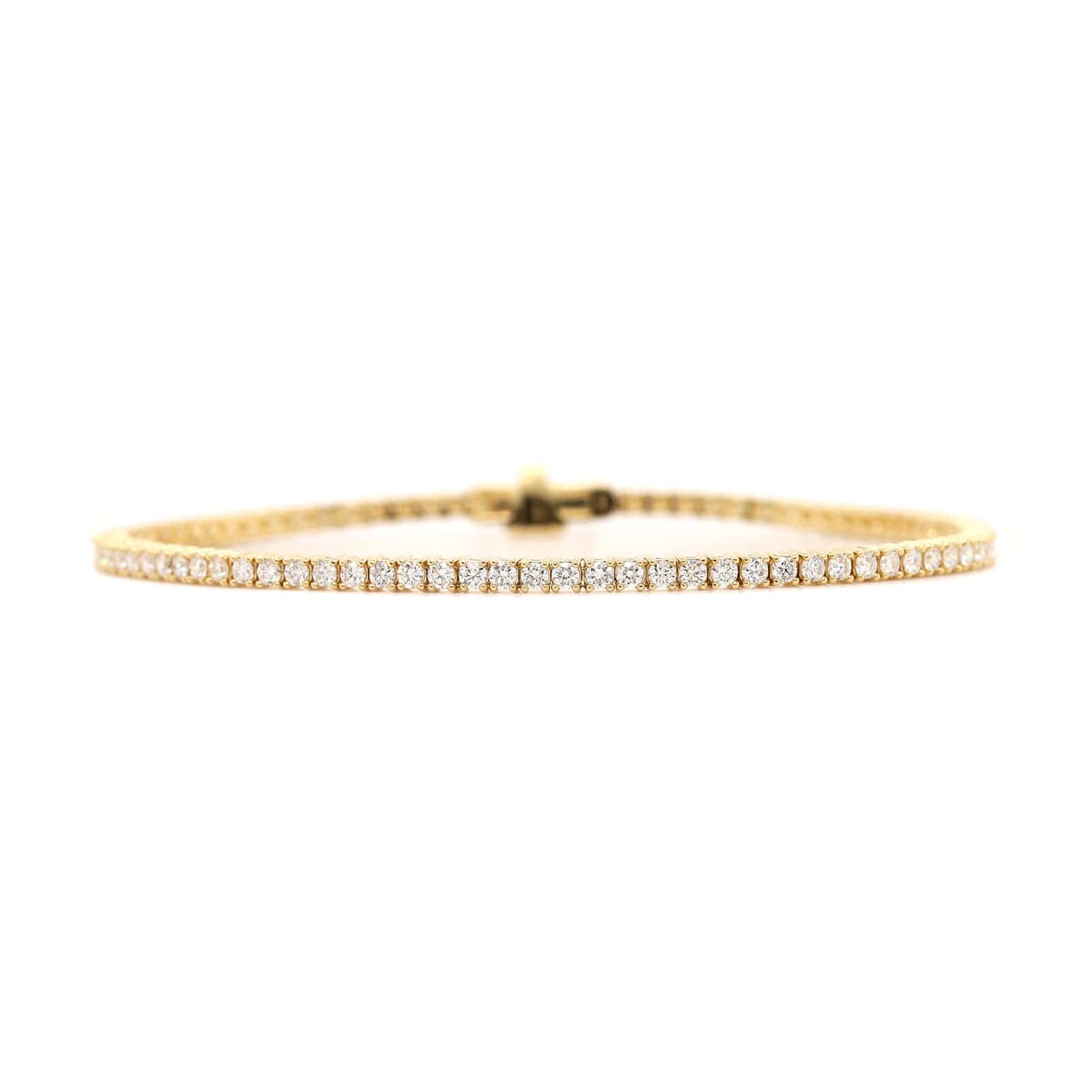 18K Yellow Gold Diamond Tennis Bracelet