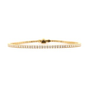 18K Yellow Gold Diamond Tennis Bracelet