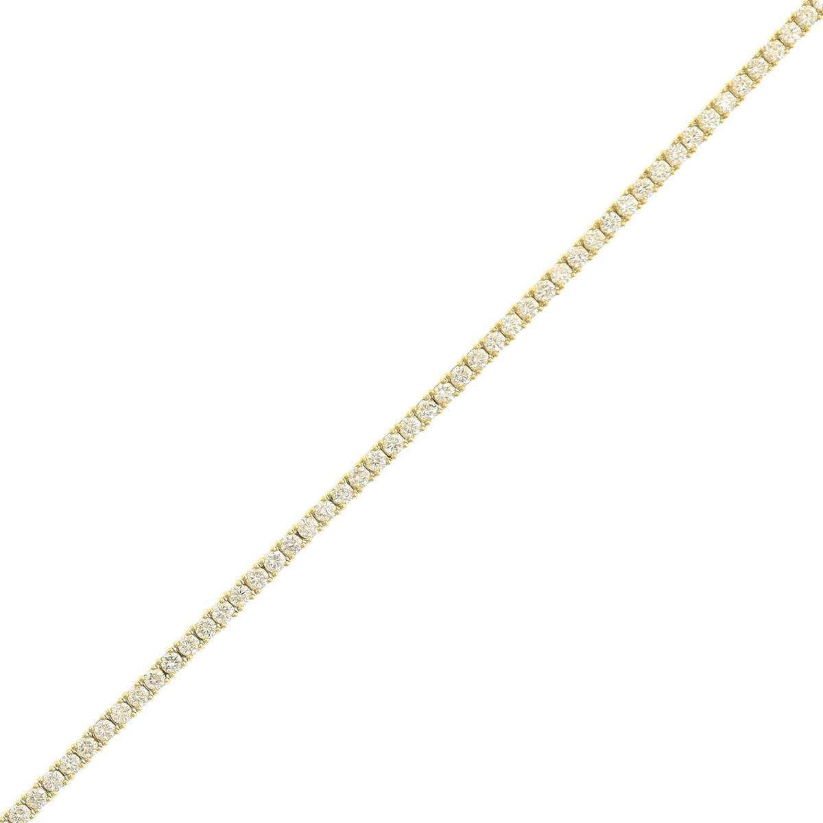 18K Yellow Gold Diamond Tennis Bracelet