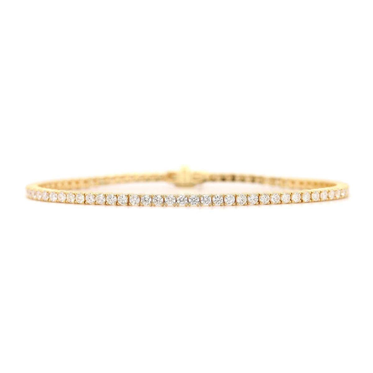 18K Yellow Gold Diamond Tennis Bracelet