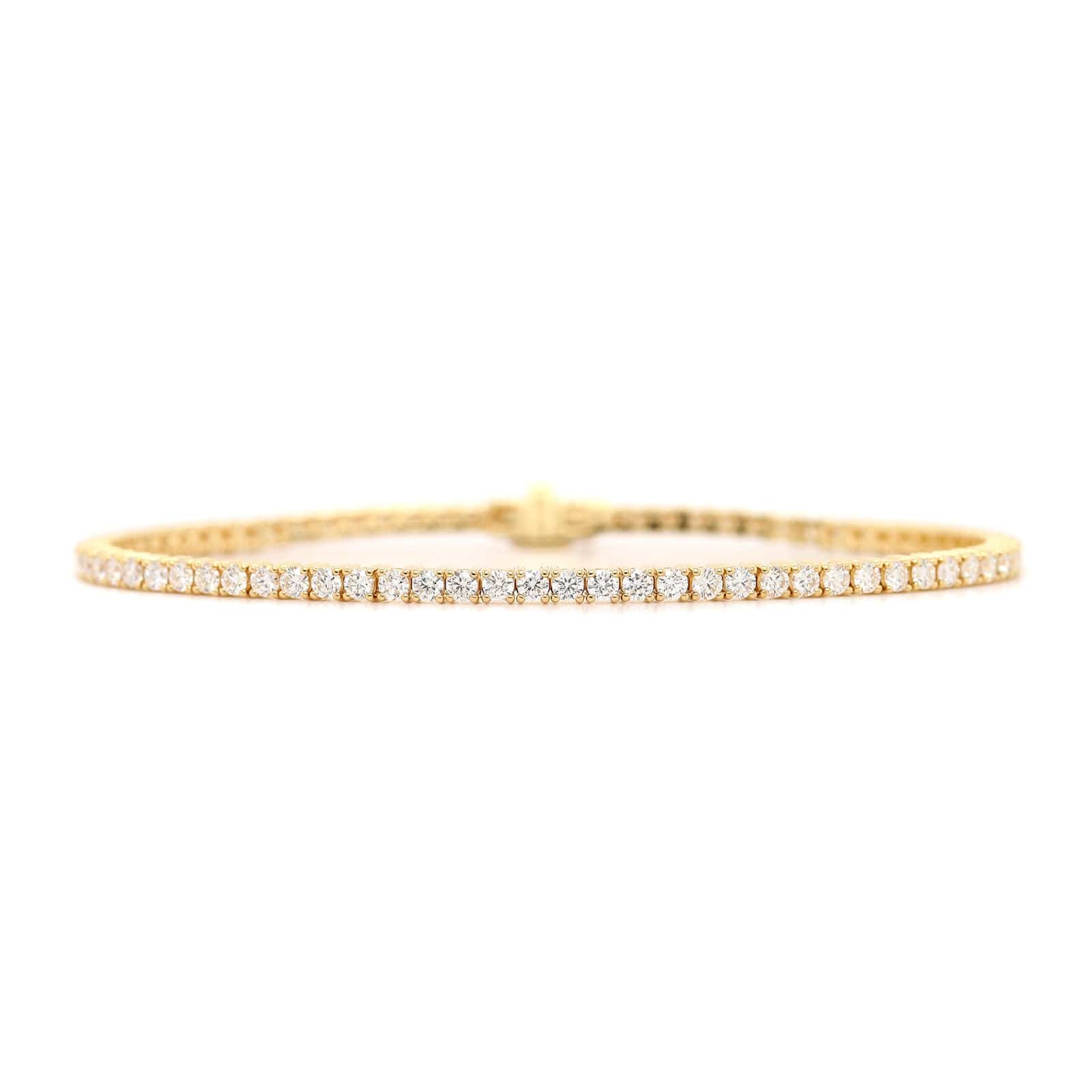 18K Yellow Gold Diamond Tennis Bracelet