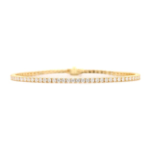 18K Yellow Gold Diamond Tennis Bracelet