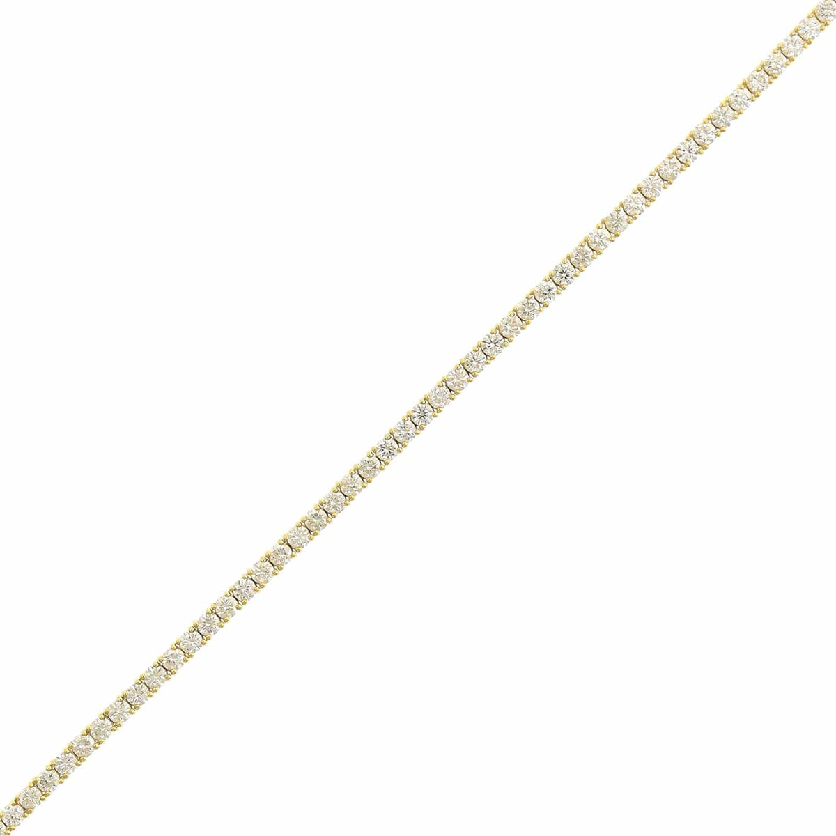 18K Yellow Gold Diamond Tennis Bracelet