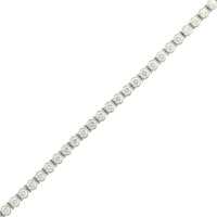 18K White Gold Bezel Set Round Diamond Tennis Bracelet