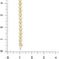 18K Yellow Gold Bezel Set Round Diamond Tennis Bracelet