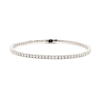 18K White Gold 4 Prong Diamond Tennis Bracelet