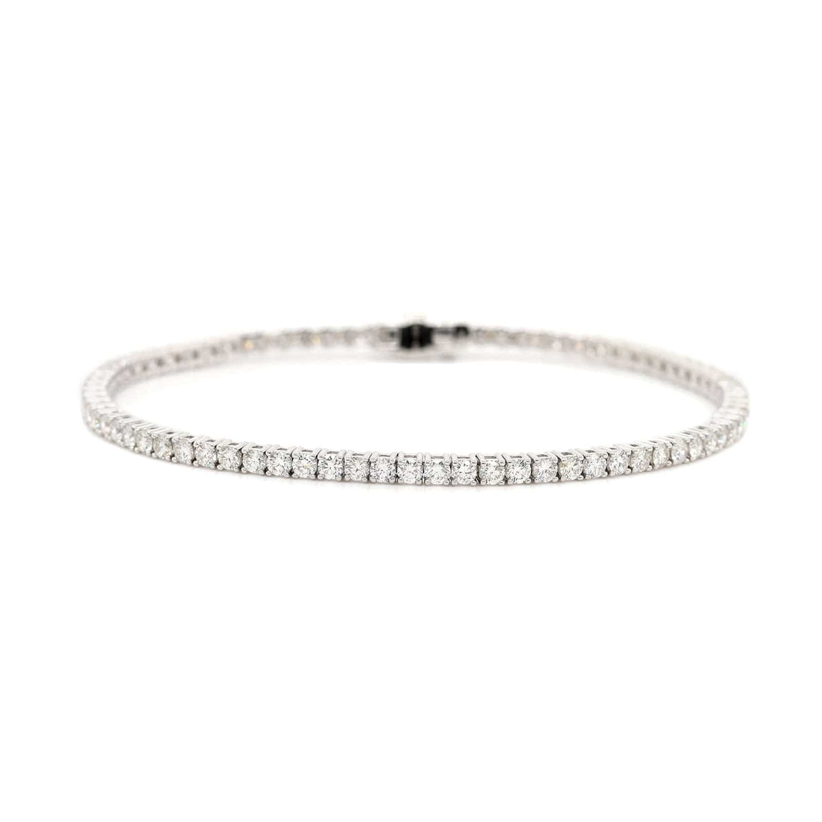 18K White Gold 4 Prong Diamond Tennis Bracelet