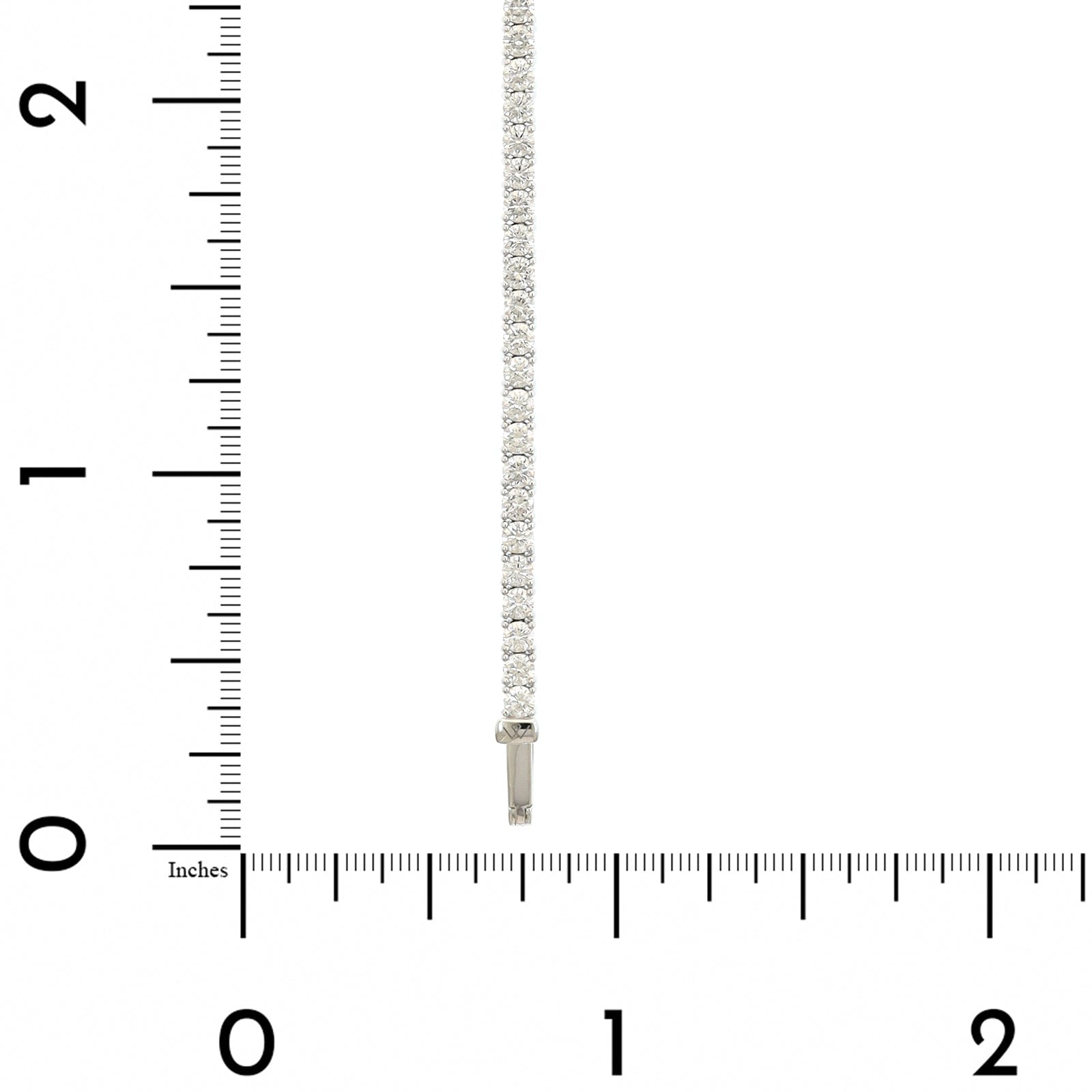 18K White Gold 4 Prong Diamond Tennis Bracelet