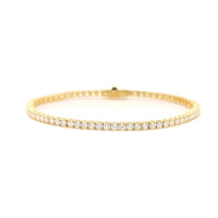 18K Yellow Gold 4 Prong Diamond Tennis Bracelet