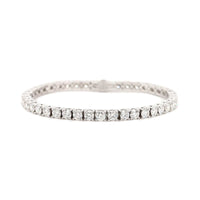 18K White Gold 4 Prong Diamond Tennis Bracelet