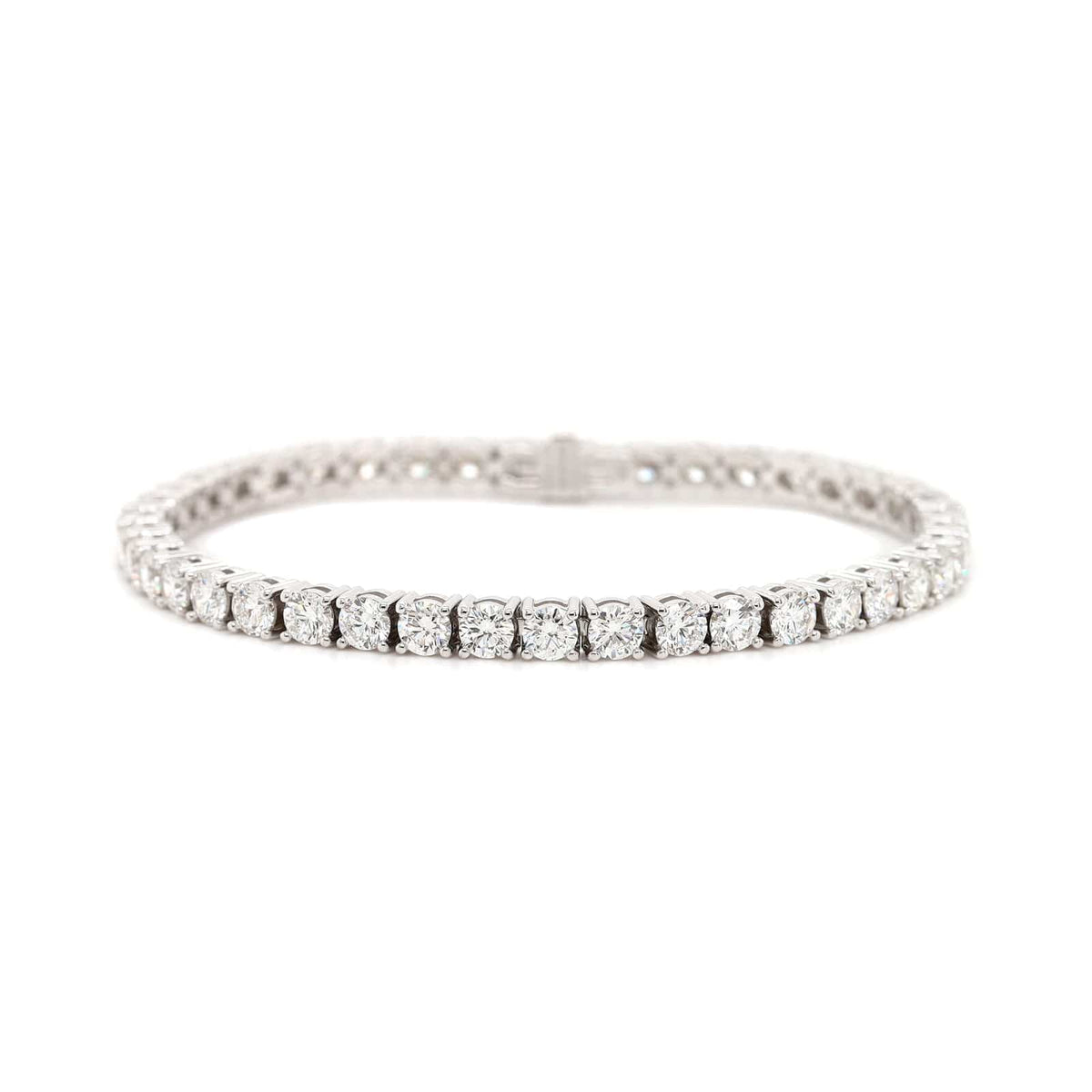18K White Gold 4 Prong Diamond Tennis Bracelet