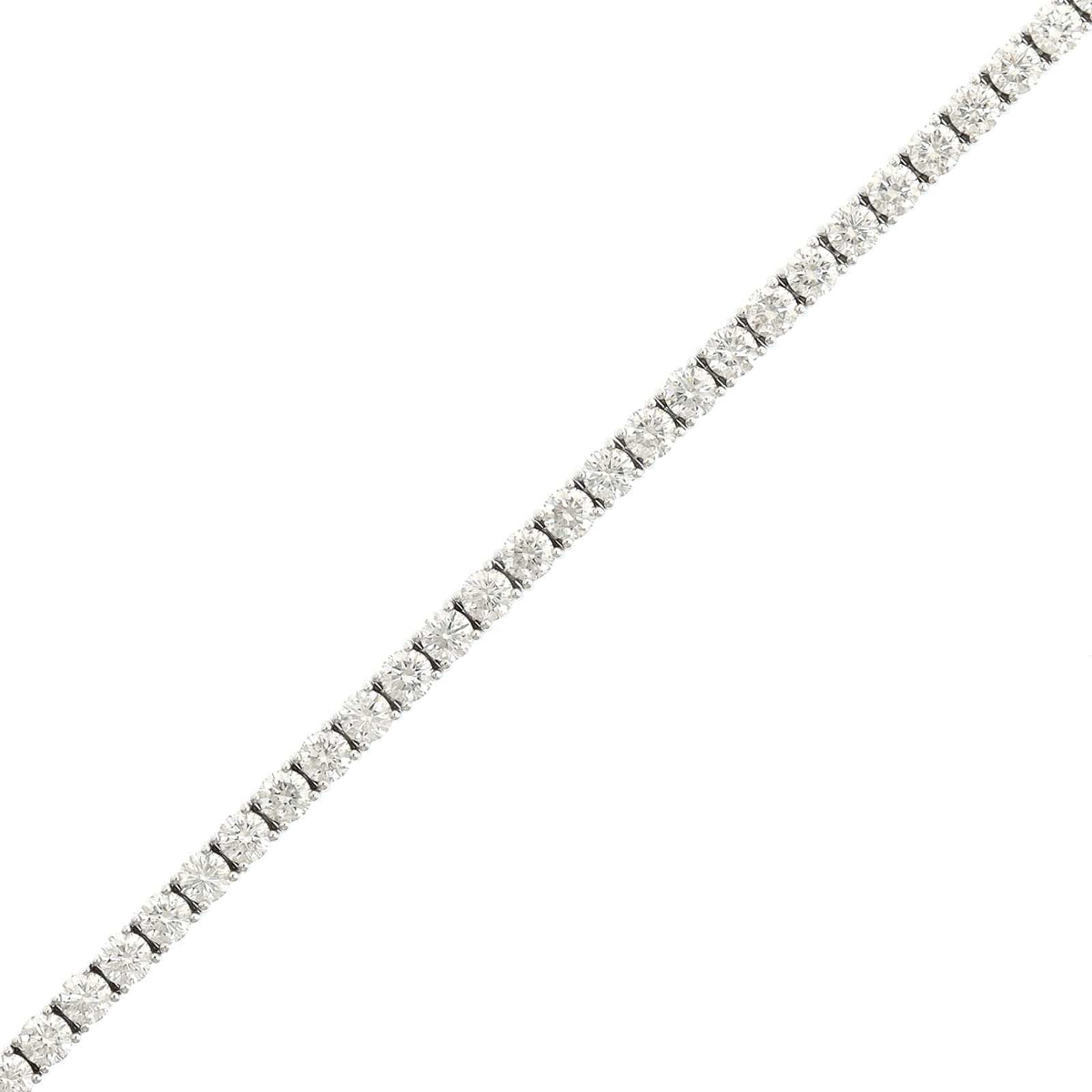18K White Gold 4 Prong Diamond Tennis Bracelet