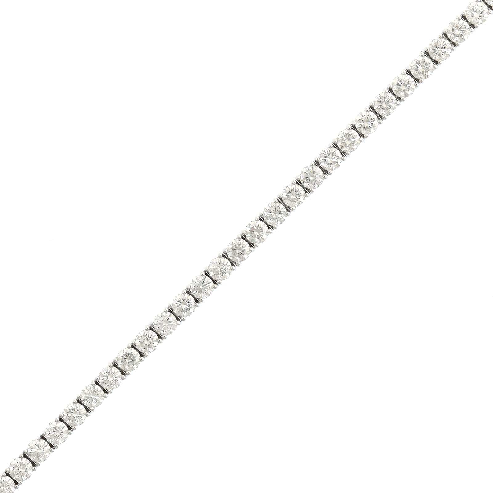 18K White Gold 4 Prong Diamond Tennis Bracelet