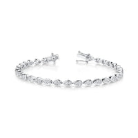 Anita Ko 18K White Gold Pear Shaped Diamond Tennis Bracelet