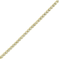 18K Yellow Gold Round Diamond Tennis Bracelet