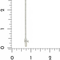 14K White Gold Four Prong Round Diamond Tennis Bracelet