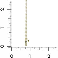 14K Yellow Gold Four Prong Round Diamond Tennis Bracelet