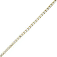 18K Yellow Gold Four Prong Round Diamond Tennis Bracelet