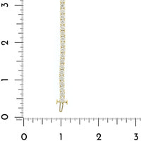 18K Yellow Gold Four Prong Round Diamond Tennis Bracelet