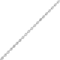 18K White Gold Pear Shaped Diamond Tennis Bracelet