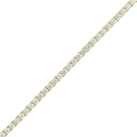 18K Yellow Gold Round 8CTW Diamond Tennis Bracelet