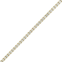 18K Yellow Gold Round 7CTW Diamond Tennis Bracelet