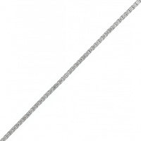 14K White Gold Four Prong Round Diamond Tennis Bracelet