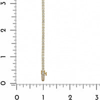 14K Yellow Gold Four Prong Round Diamond Tennis Bracelet