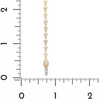 18K Yellow Gold Pear Shaped Diamond Tennis Bracelet