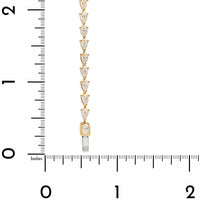 18K Yellow Gold Pear Shaped Diamond Tennis Bracelet