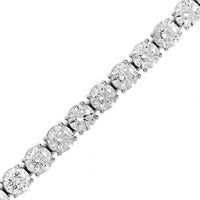 18K White Gold Round Diamond Tennis Bracelet