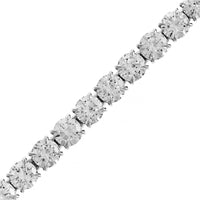 18K White Gold Round Diamond Tennis Bracelet