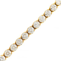 18K Yellow Gold Round Diamond Tennis Bracelet