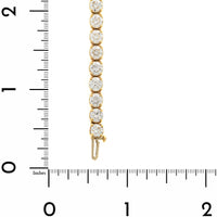 18K Yellow Gold Round Diamond Tennis Bracelet
