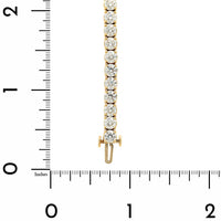 18K Yellow Gold Round Diamond Tennis Bracelet