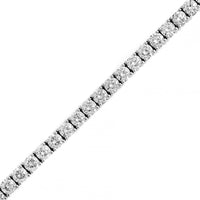 18K White Gold 4 Prong Round Diamond Tennis Bracelet