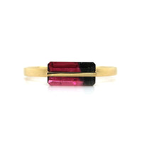 18K Yellow Gold Bi-Color Tourmaline Ring