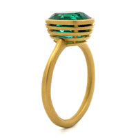 18K Yellow Gold Green Tourmaline Ring