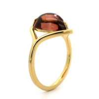 18K Yellow Gold Pink Tourmaline 3 Prong Ring