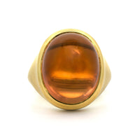 18K Yellow Gold Fancy Brown Tourmaline Ring