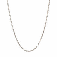 Platinum Round Cable Chain Necklace