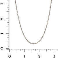 Platinum Round Cable Chain Necklace