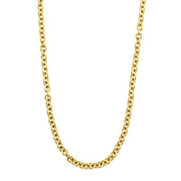 18K Yellow Gold Round Cable Chain Necklace