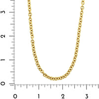 18K Yellow Gold Round Cable Chain Necklace