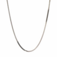 18K White Gold Curb Chain Necklace
