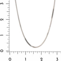 18K White Gold Curb Chain Necklace