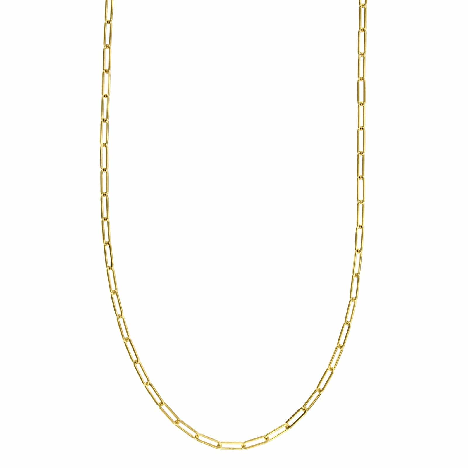 14K Yellow Gold Paperclip Chain