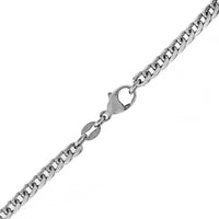 Platinum Figaro Chain Necklace