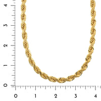 14K Yellow Gold 22" Rope Chain Necklace